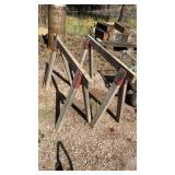 (2) WOOD SAW HORSES