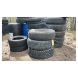 (48 +/-) TIRES USED FOR GUN BACK DROP