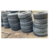 (62 +/-) USED TIRES FOR GUN BACK DROP