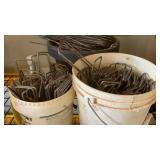 (3) BUCKETS FULL OF LANDSCAPE STAPLES