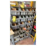 BOLT RACK WITH ASSORTED NUTS, BOLTS AND HARDWARE