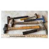 ASSORTED HAMMERS AND HATCHET