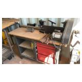 CRAFTSMAN WOOD LATHE WITH WORK BENCH