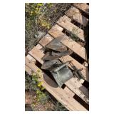 CHISEL BAR SWEEPS, WHEELBARROW TIRES, DUST PAN