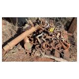ASSORTED LARGE CLEVISES & HOOKS