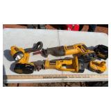 DEWALT 18 VOLT SAWZALL, GRINDER, WORK LIGHT