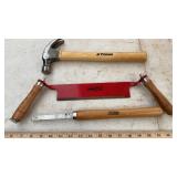 DRAW KNIFE, HAMMER, BOLT CUTTERS, LEAD & MISC.