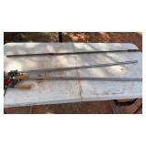 (2) BAR CLAMPS & LONG DRILL BIT