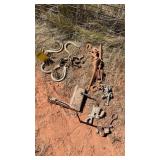 (2) CHAIN BINDERS, HOOKS & STRAP ROLLER
