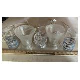 ASSORTED DRINK GLASSES & LAMPS