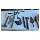 PLIERS, TAPE MEASURE, CHISELS & MISC. TOOLS