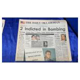 (5) OKLAHOMA BOMBING AND (2) JFK NEWSPAPERS