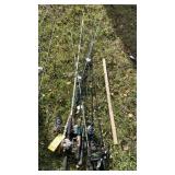(8) ZEBCO, SHAKESPEARE JOHNSON FISHING RODS