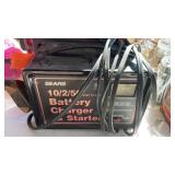 BATTERY CHARGER & TACKLE BOX W/ MISC. HARDWARE