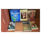 COOLER, BOOKS, CASH BOX & LIGHT BULBS