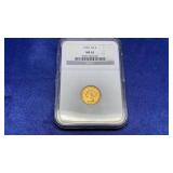 1907 $2.50 COIN GRADED MS62