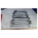 ASSORTED SAE COMBO WRENCHES & CRESENT WRENCH