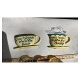 NESTING HEN, BOWL, CUPS & MISC. GLASS