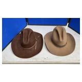(2) STAR OF THE WEST FELT HATS SIZE 7 1/4