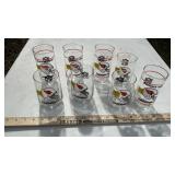 NFL CUPS, CARNIVAL GLASS COMPOTE VASE & MISC.