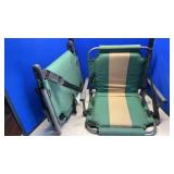 (2) STADIUM  CHAIRS & FOLDING CHAIR