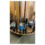 (4) ZEBCO,BERKLEY & OTHER FISHING POLES