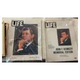 JFK POST AND LIFE MAGAZINES AND BOOKS