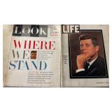 JFK POST AND LIFE MAGAZINES AND BOOKS