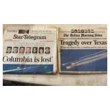NWESPAPERS ON COLUMBIA SHUTTLE AND Y2K