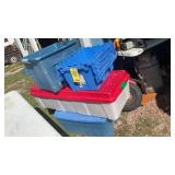 (4) PLASTIC TOTES