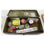 TACKLE BOX, CUTTING BOARD & FISHING TACKLE