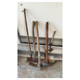 AXE, SPLITING MAUL & HOE