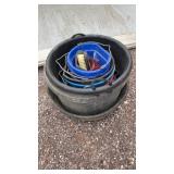 FEED AND WATER BUCKETS, BRUSHES AND FEED SCOOP