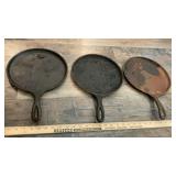 (3) CAST IRON LODGE PANS (MODEL 906)