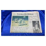 (4) APOLLO MOON LANDING NEWSPAPERS