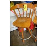 (2) WOOD KITCHEN STOOLS