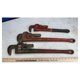 (2) RIDGID 24' PIPE WRENCHES & TOOL SHOP PIPE WREH