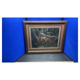 CS FOREST DEER FRAMED WALL HANGING