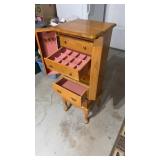 Jewelry box tall wood standing 6 drawer