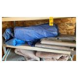ASSORTED TARPS, RUGS AND MOVING BLANKETS