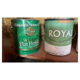 (6) CANS OF PAINT & DECK STAIN