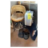 SPACE HEATER, CAR MATS, POTS AND STOOL