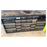 ORGANIZER BIN WITH HARDWARE, HAND TOOLS AND TOOL