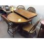 42" Oak Table W/4 chairs & Leaf