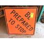 Metal construction sign