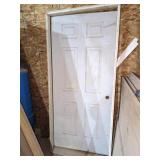 36' x 80' steen pre hung 6 panel door.