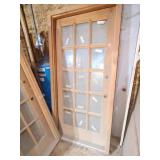 36' x 80' wood 15 lite pre hung door B