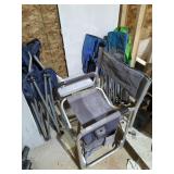 4 bag chairs and folding chair