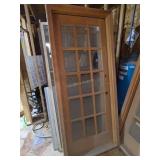 32' x 80' wood 15 lite pre hung door A