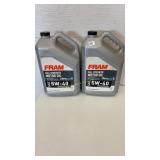 Fram 5W-40 synthetic oil, approx 7qt